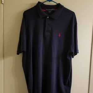 U.S. Polo Assn. Navy and red polo